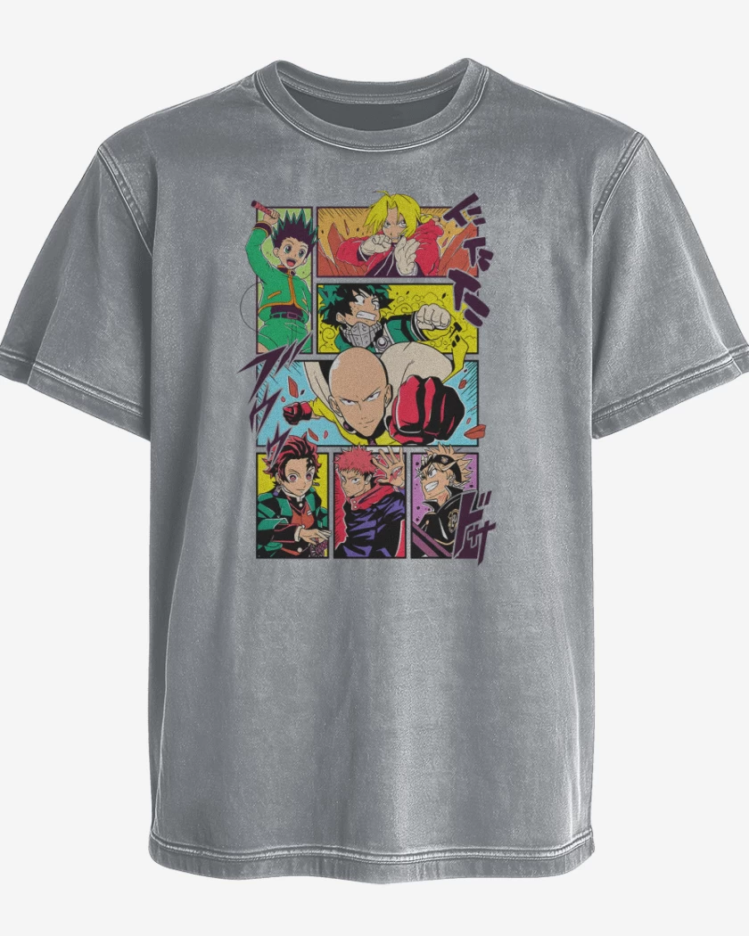 Polera desgastada Héroes Shonen