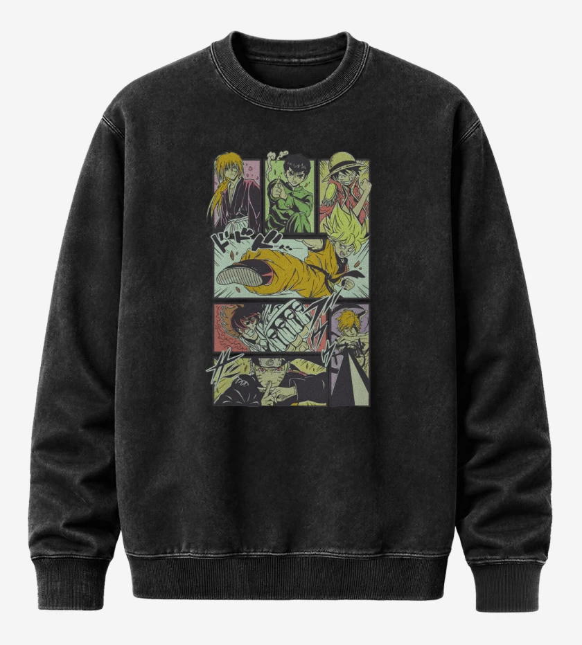 Poleron Polo Acid Wash Leyendas Shonen