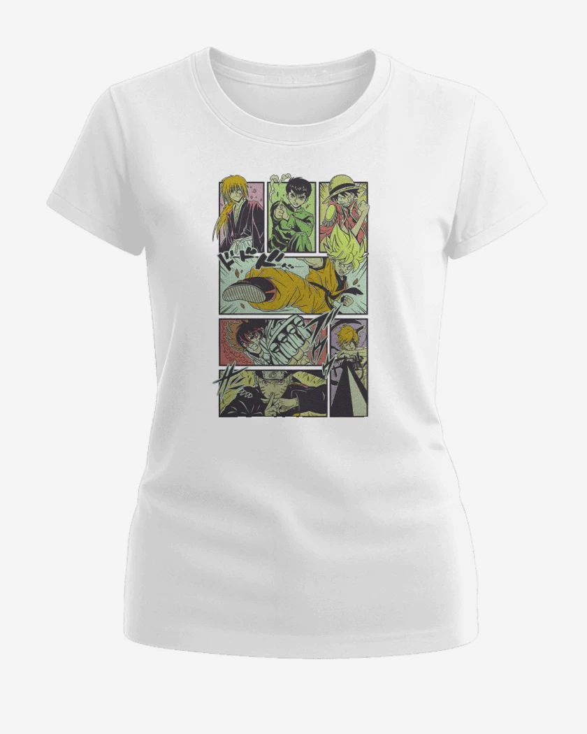 Polera de Mujer Blanco de Leyendas Shonen