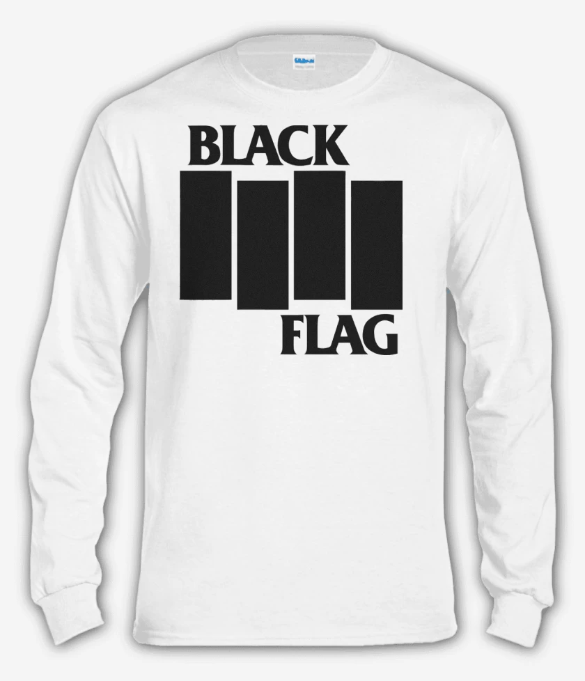 Polera manga larga Blanco de Black Flag