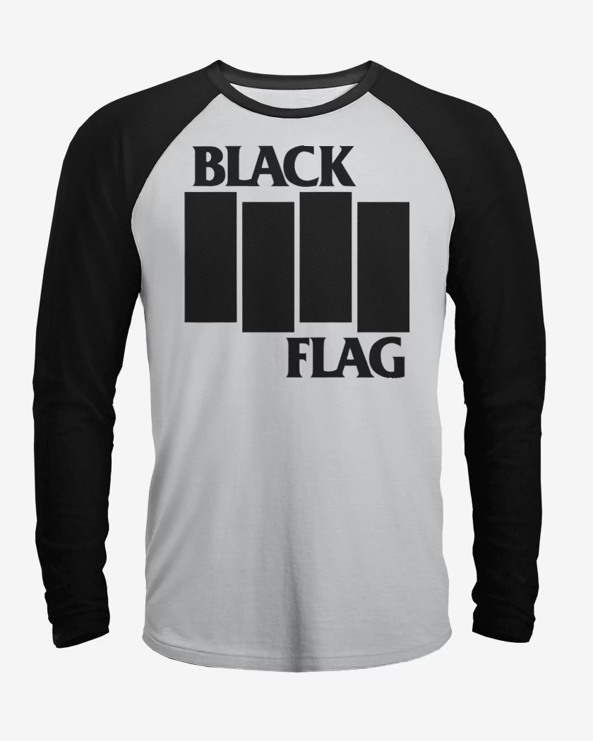 Polera Raglan Black Flag