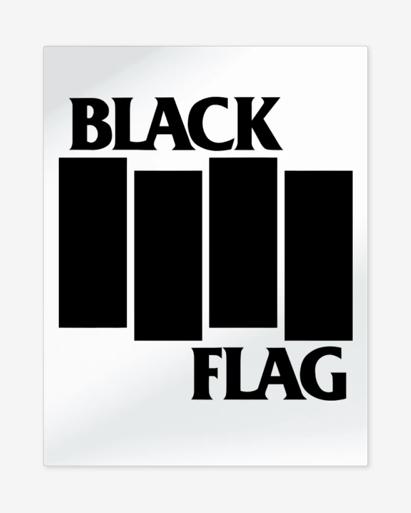 Print metalico Blanco de Black Flag