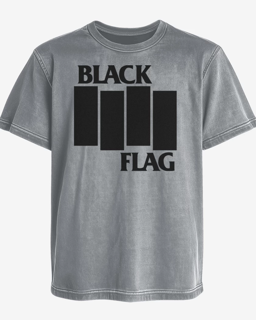 Polera desgastada Black Flag