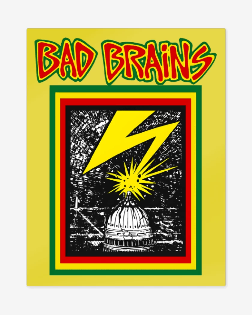 Print metalico Amarillo de Bad Brains 
