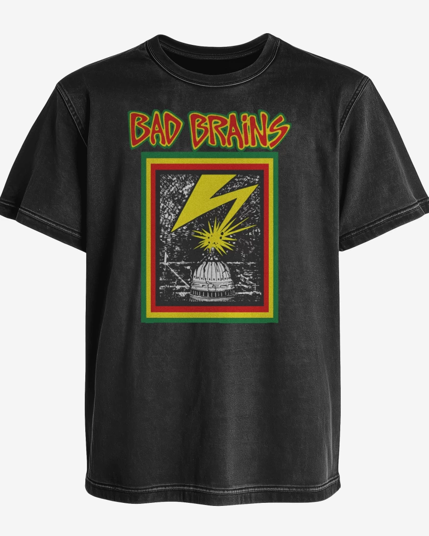 Polera desgastada Negro de Bad Brains 