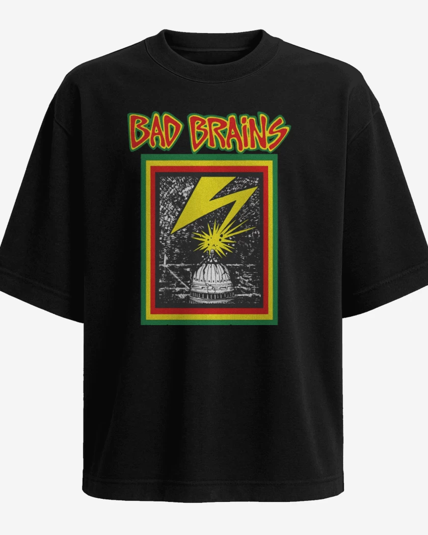 Polera Oversize Negro de Bad Brains 