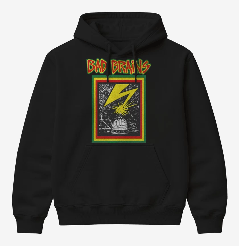 Poleron Canguro básico Negro de Bad Brains 
