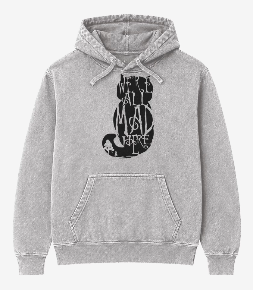 Poleron Canguro Acid Wash Gris Melange de Cat alice