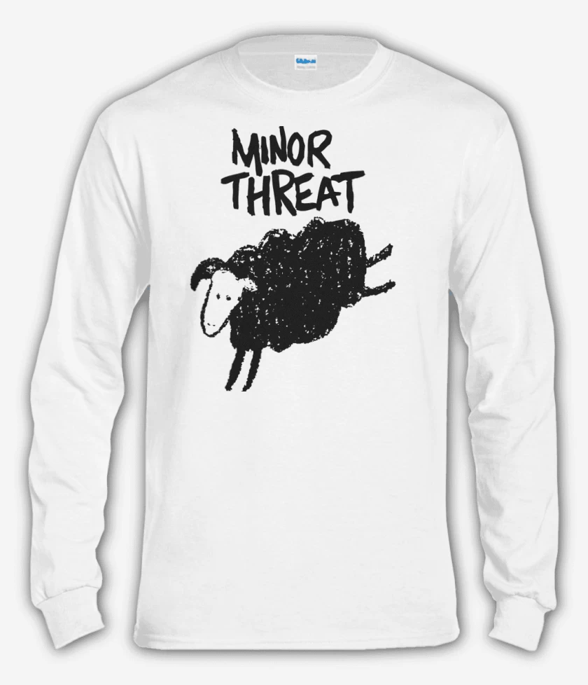 Polera manga larga Blanco de Minor Threat 