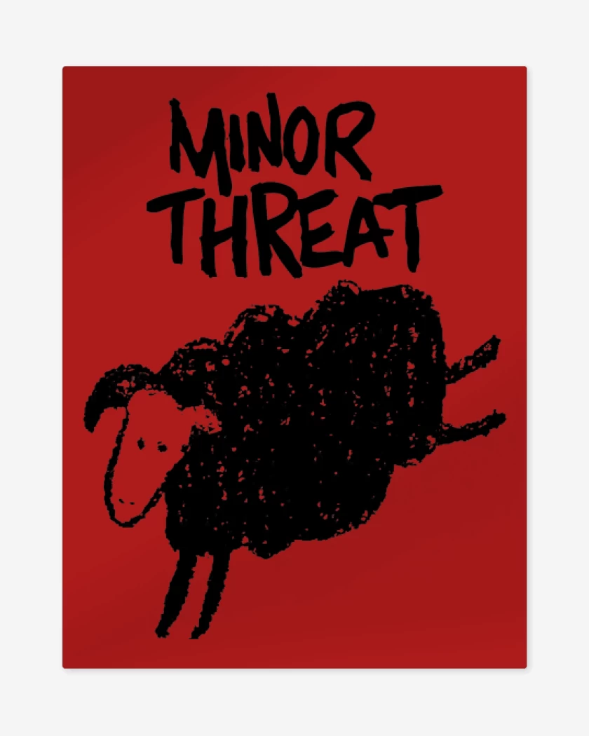 Print metalico Rojo de Minor Threat 