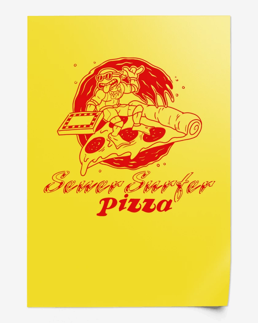 Print Surfer Ninja Pizza