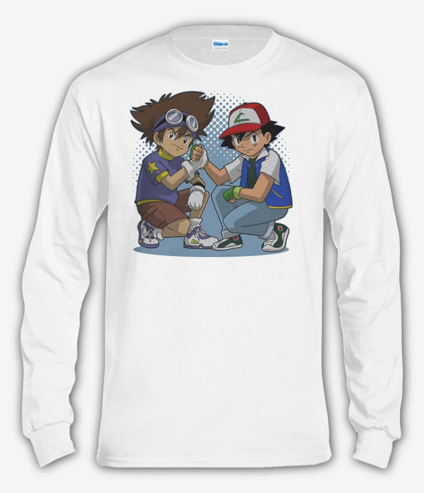 Polera manga larga Blanco de Los Panamon