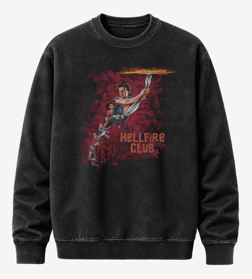 Poleron Polo Acid Wash Negro de Upside Down Club