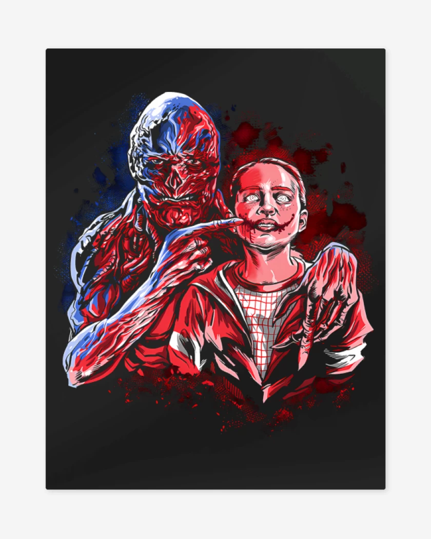 Print metalico Negro de Vecna Smile