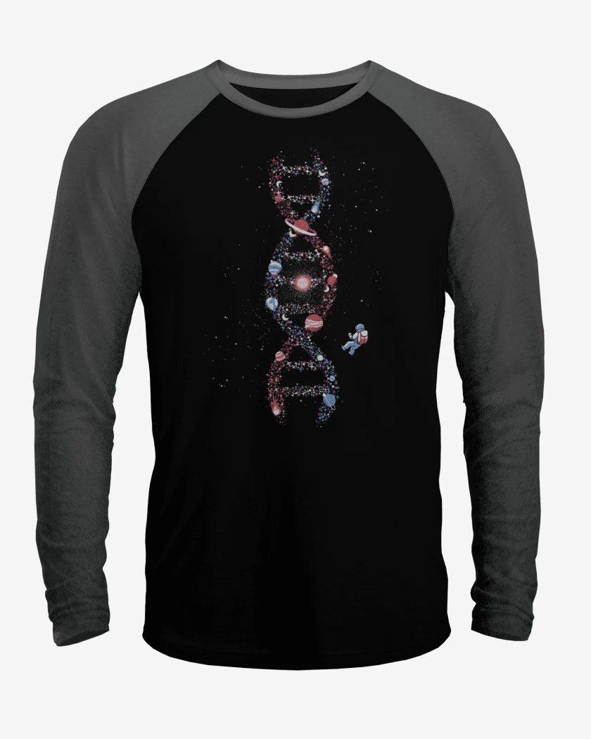 Polera Raglan Negro / Negro Heather de ADNverse