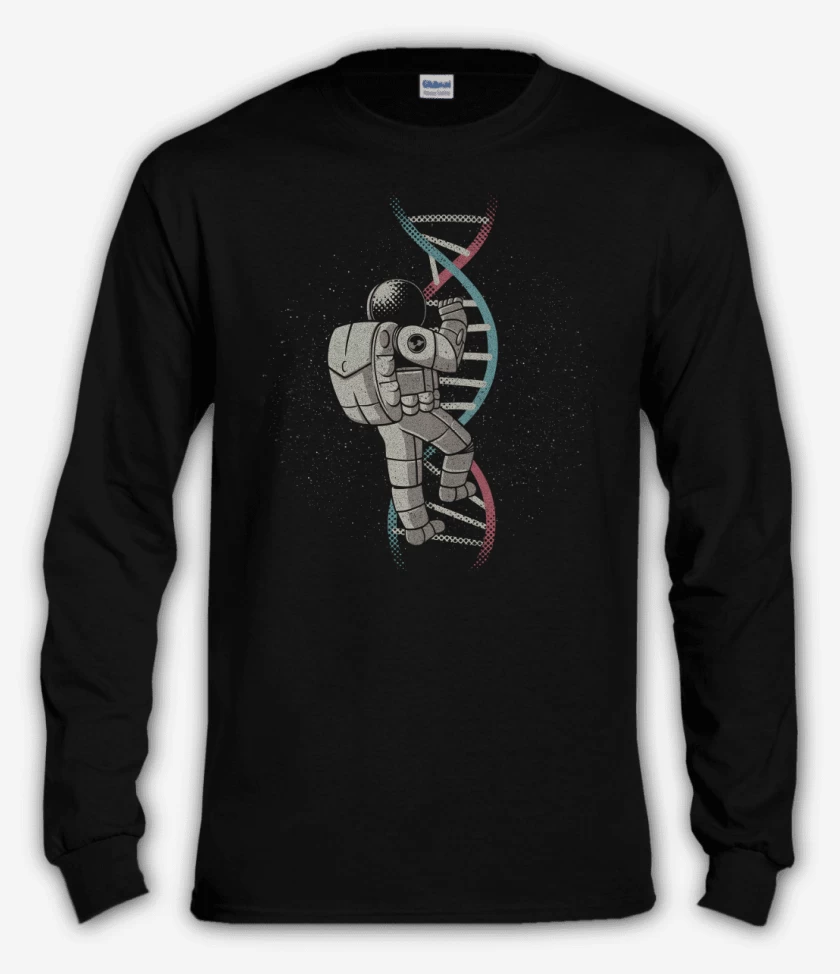 Polera manga larga Negro de Explorador del ADN
