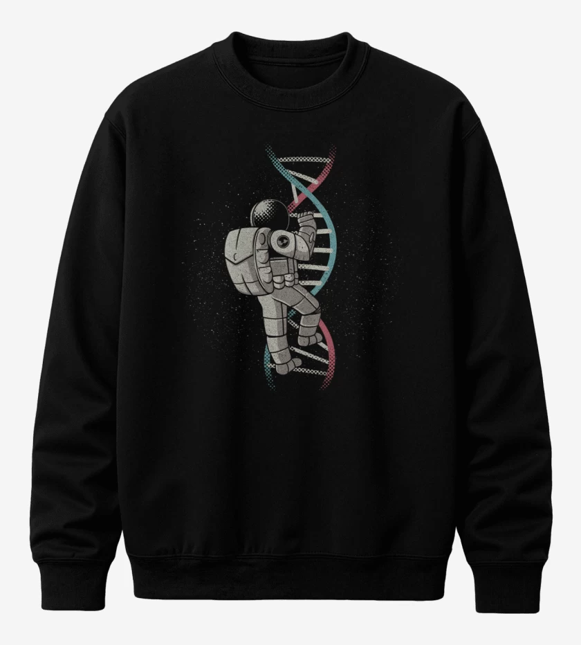 Poleron polo Negro de Explorador del ADN
