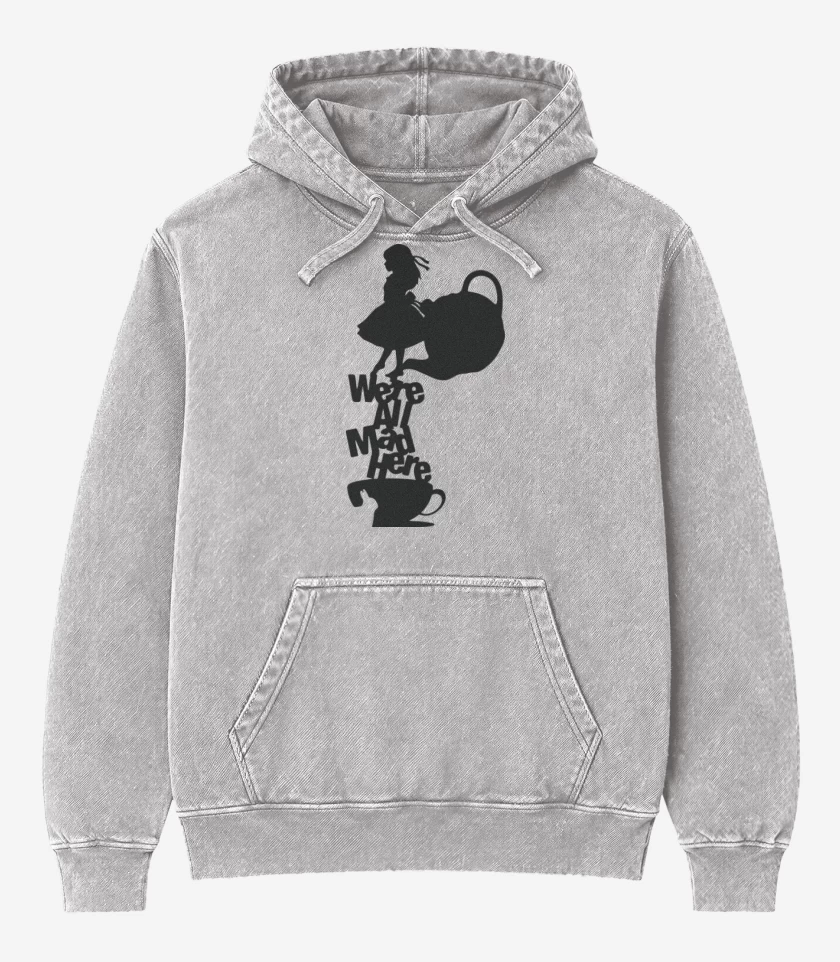 Poleron Canguro Acid Wash Gris Melange de Were all