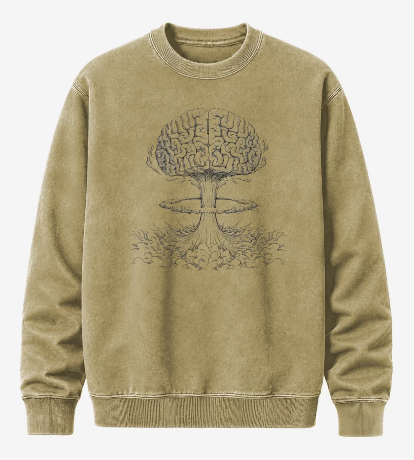 Poleron Polo Acid Wash Beige de Mind Blowing