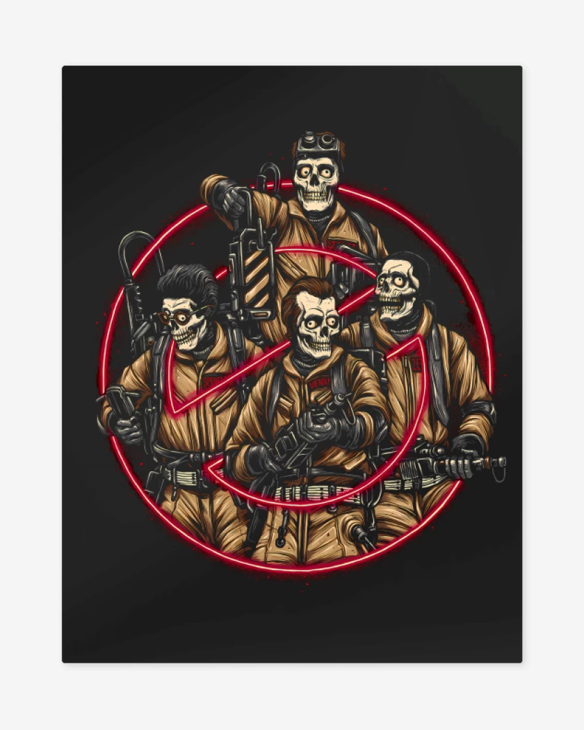 Print metalico Negro de The Ghostbusters