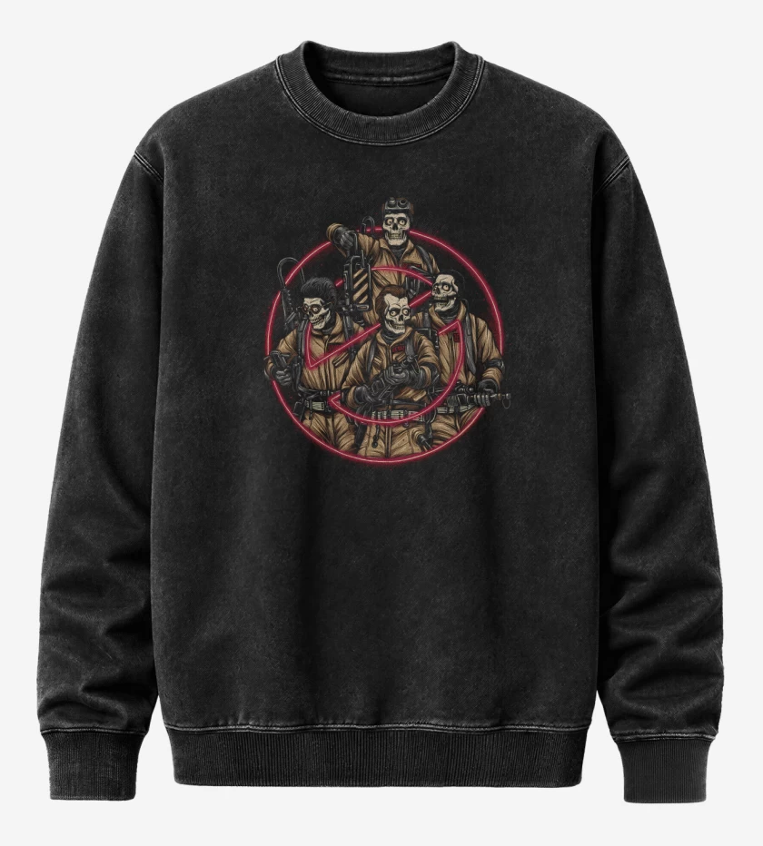 Poleron Polo Acid Wash Negro de The Ghostbusters