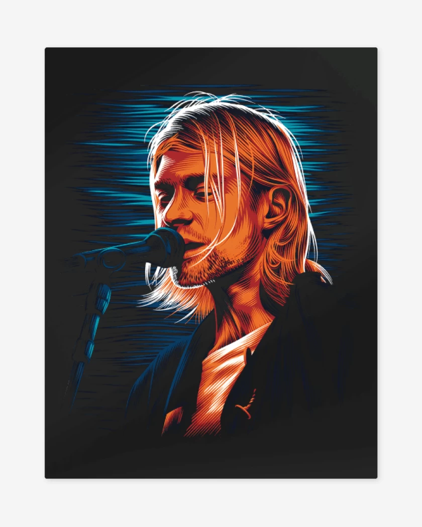 Print metalico Negro de Cobain 