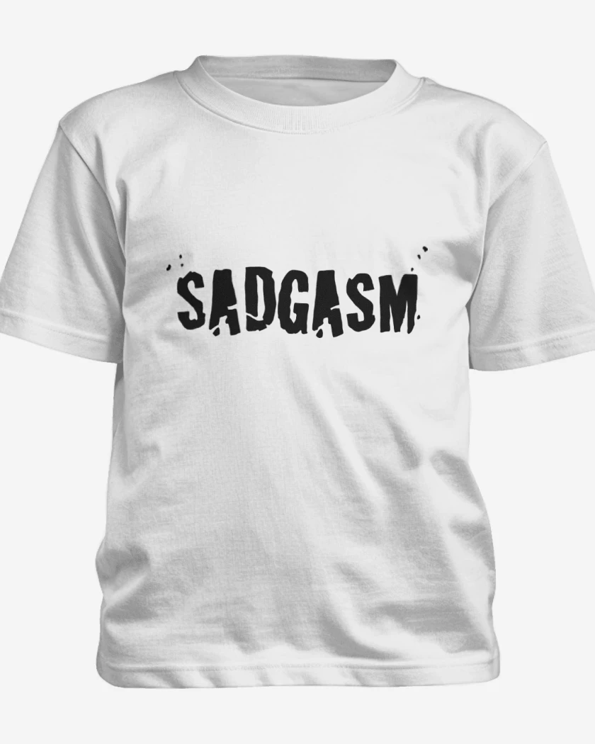 Polera de niño Blanco de Sadgasm Logo