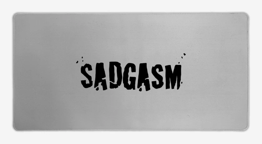 Mouse pad Gamer Gris Melange de Sadgasm Logo