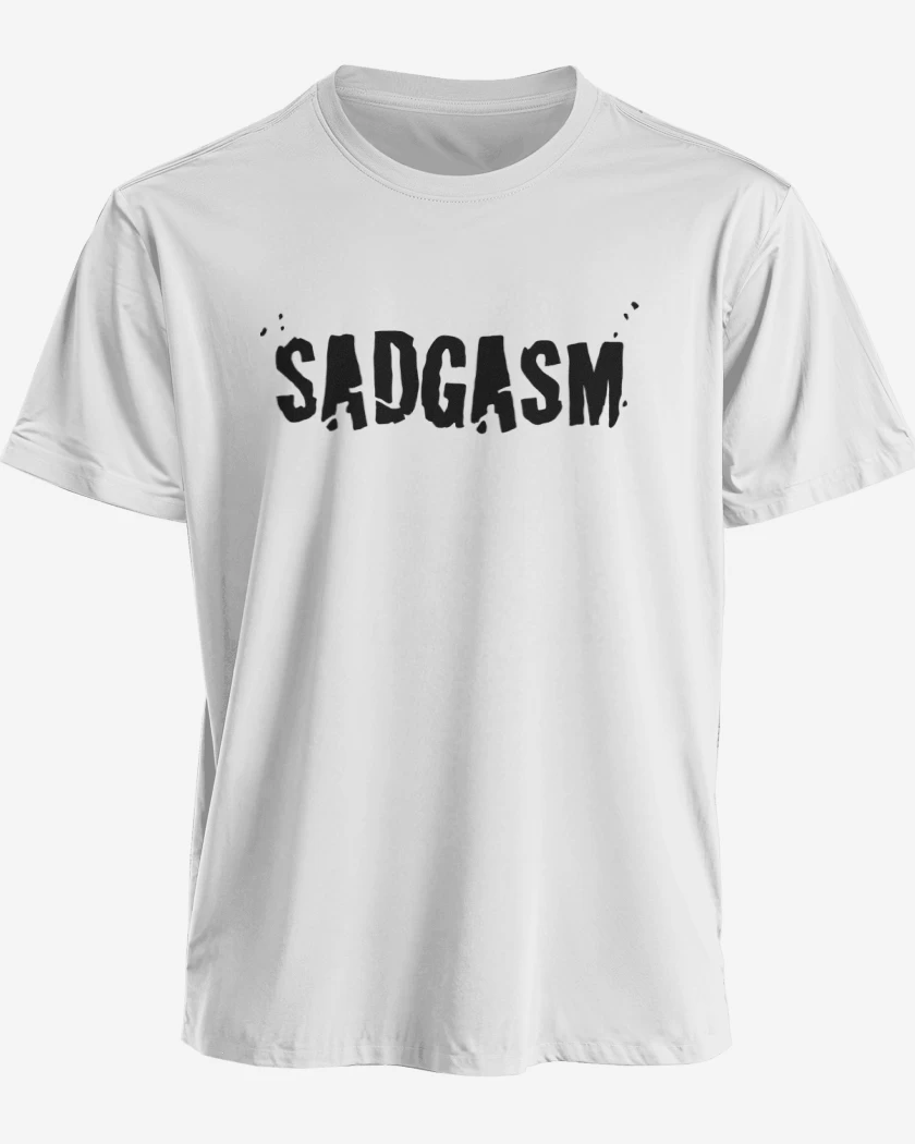 Polera premium Blanco de Sadgasm Logo