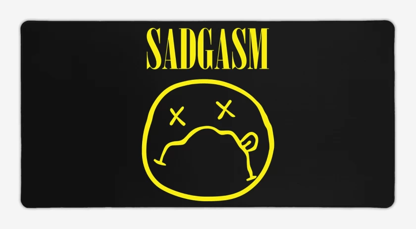 Mouse pad Gamer Negro de Sadgasmo