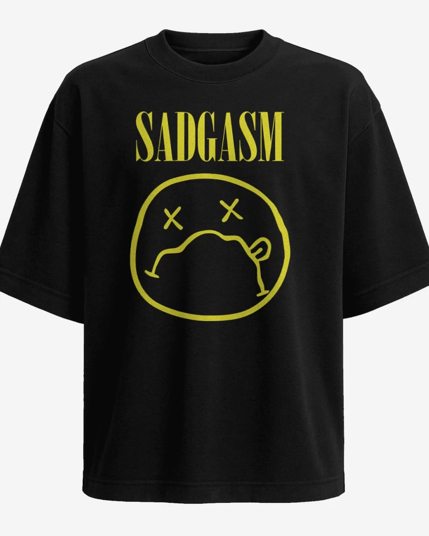 Polera Oversize Negro de Sadgasmo