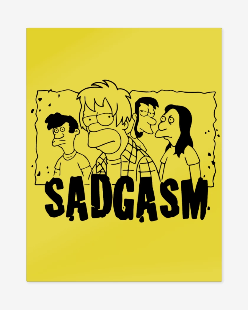 Print metalico Amarillo de Sadgasm