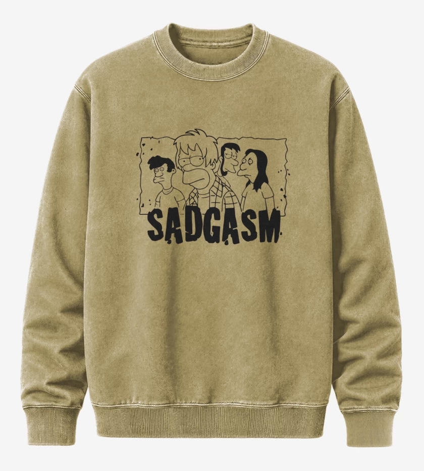 Poleron Polo Acid Wash Beige de Sadgasm