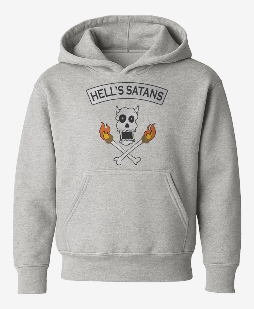 Poleron de niño Gris Melange de Hells Satans