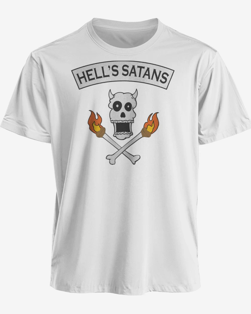 Polera premium Blanco de Hells Satans