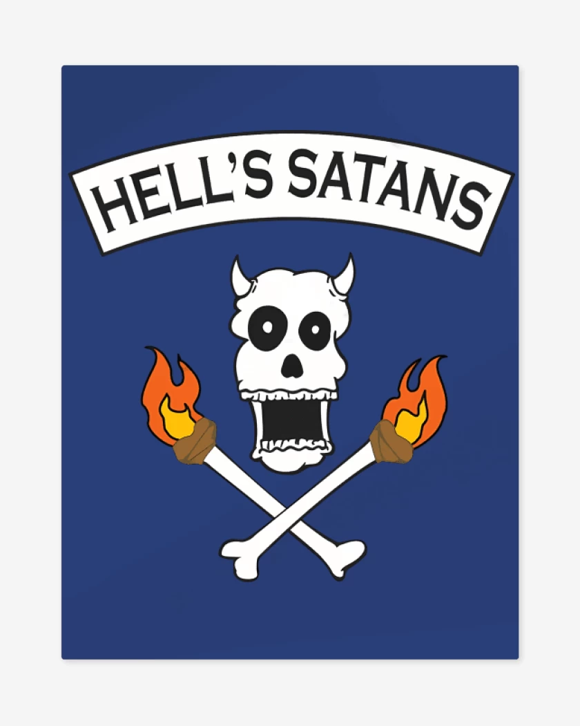 Print metalico Azul Rey de Hells Satans