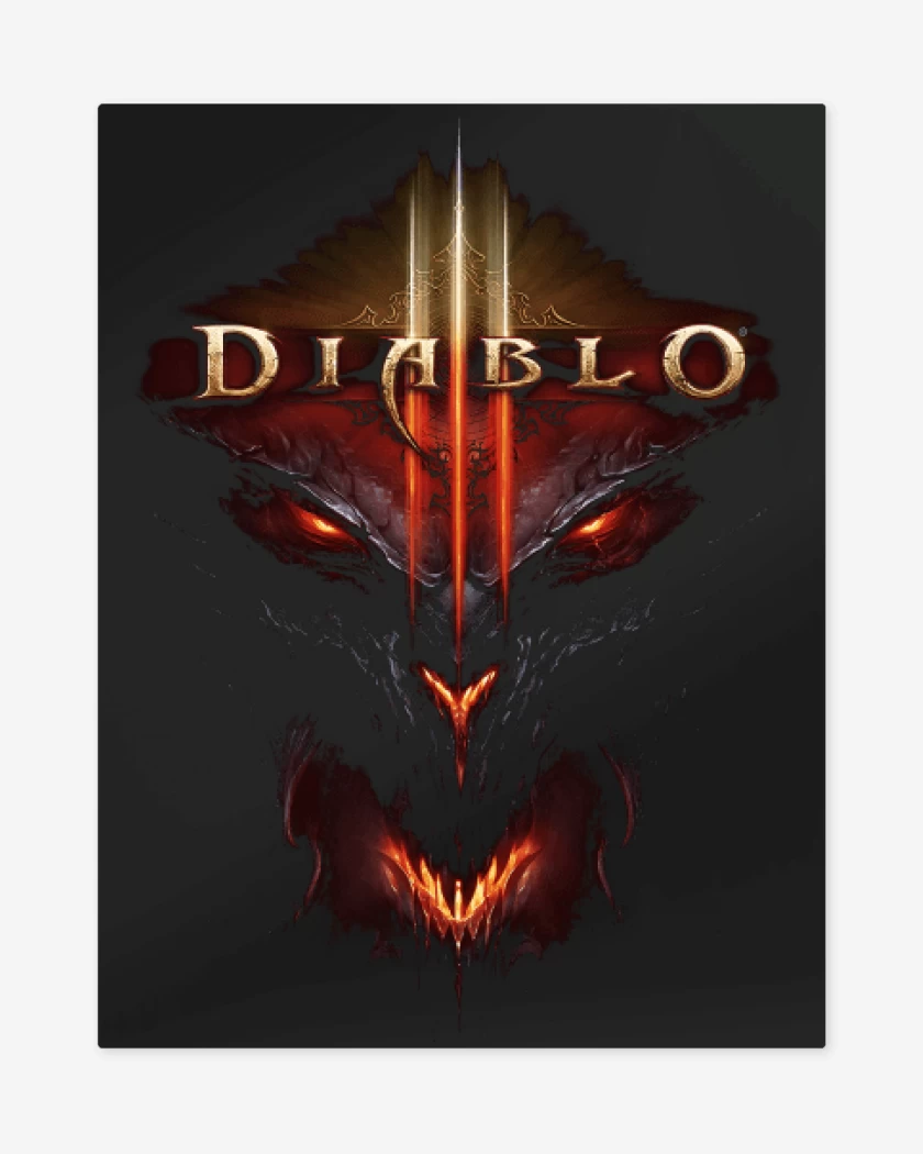 Print metalico Negro de Diablo III
