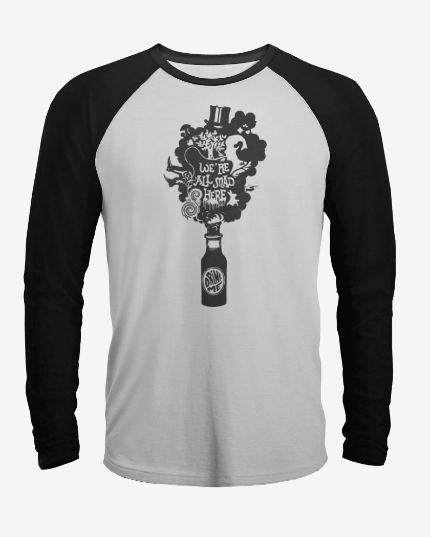 Polera Raglan Blanco / Negro de Were all mad