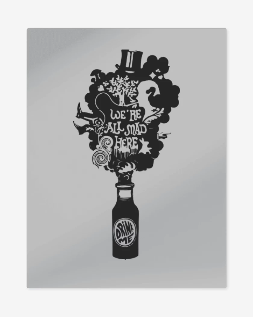 Print metalico Gris Melange de Were all mad