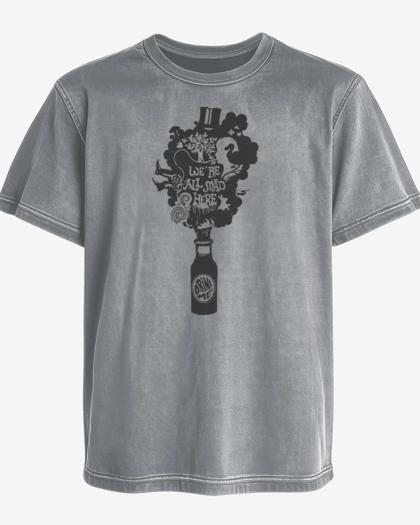 Polera desgastada Gris Melange de Were all mad