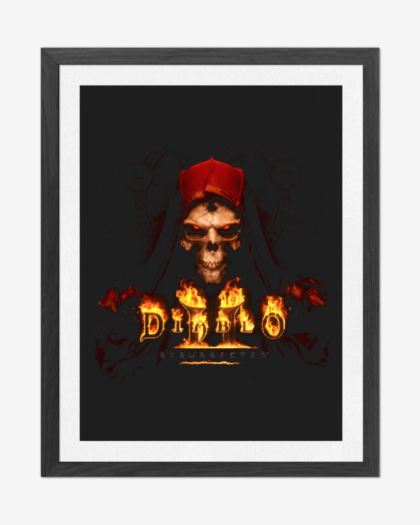 Cuadro decorativo Negro de Diablo II Resurrected
