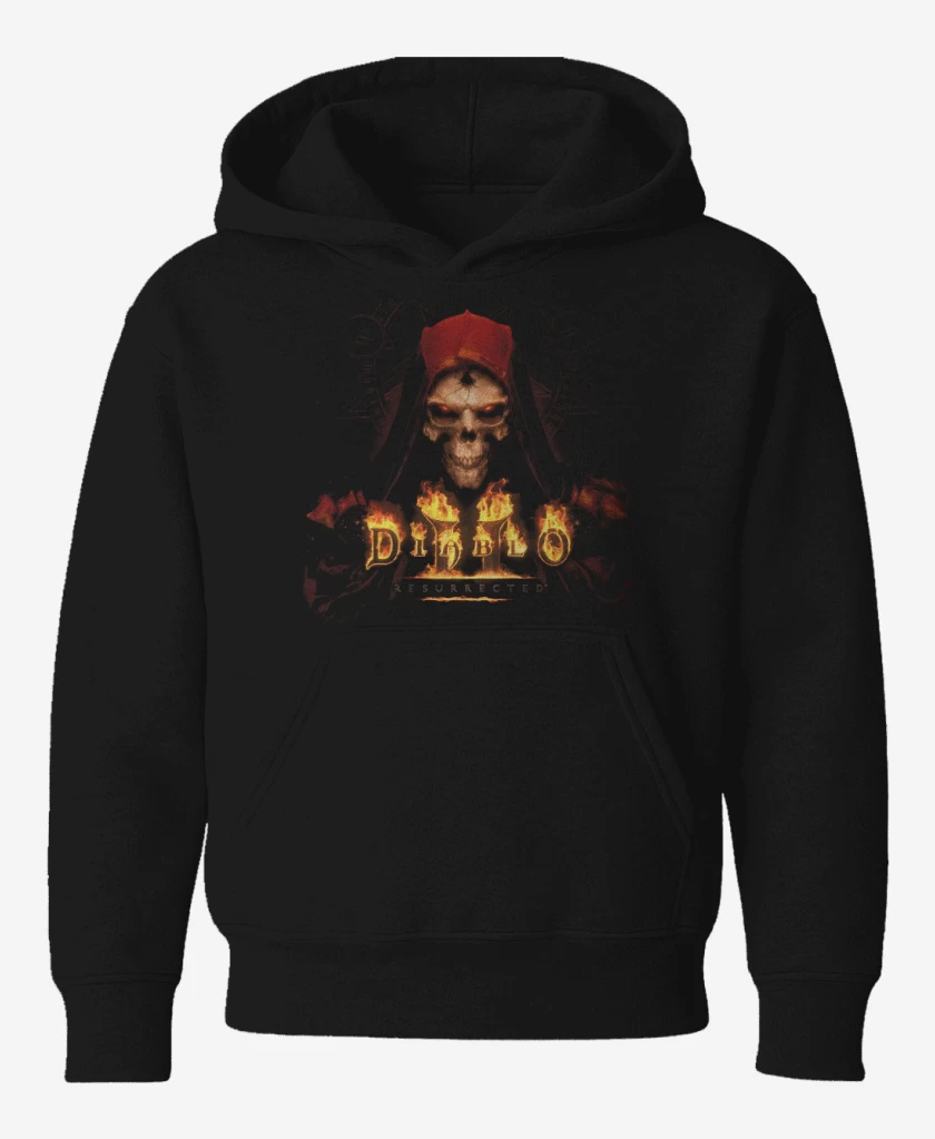 Poleron de niño Negro de Diablo II Resurrected