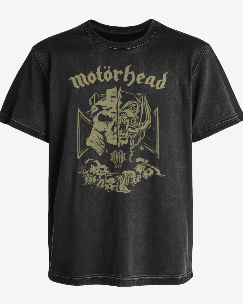 Polera desgastada Negro de MotorHHHead