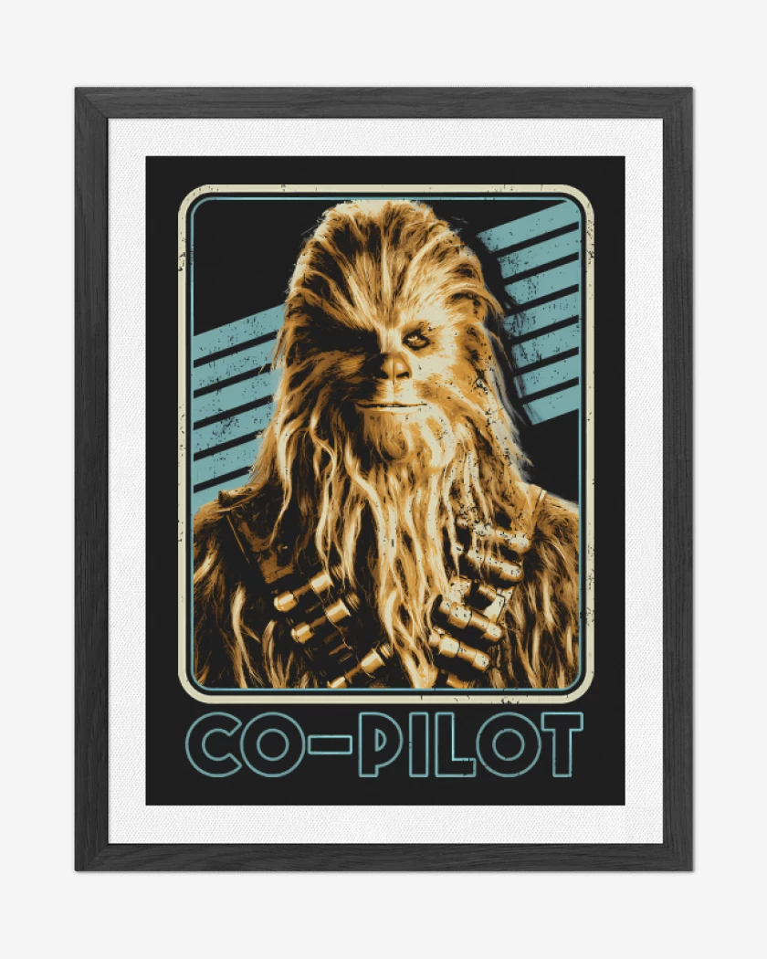Cuadro decorativo Chewbacca es mi Copiloto