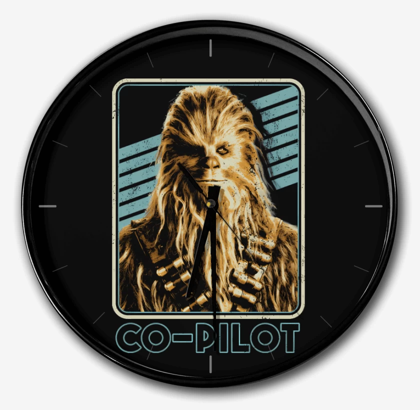 Reloj Negro de Chewbacca es mi Copiloto