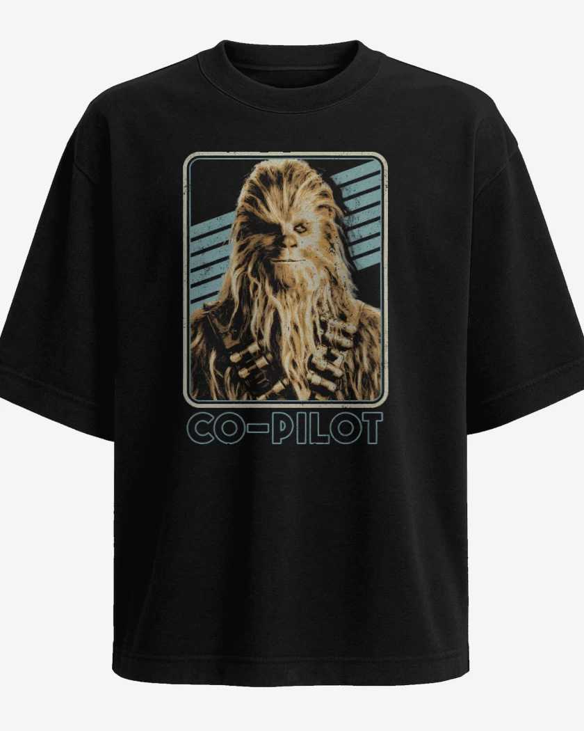 Polera Oversize Chewbacca es mi Copiloto