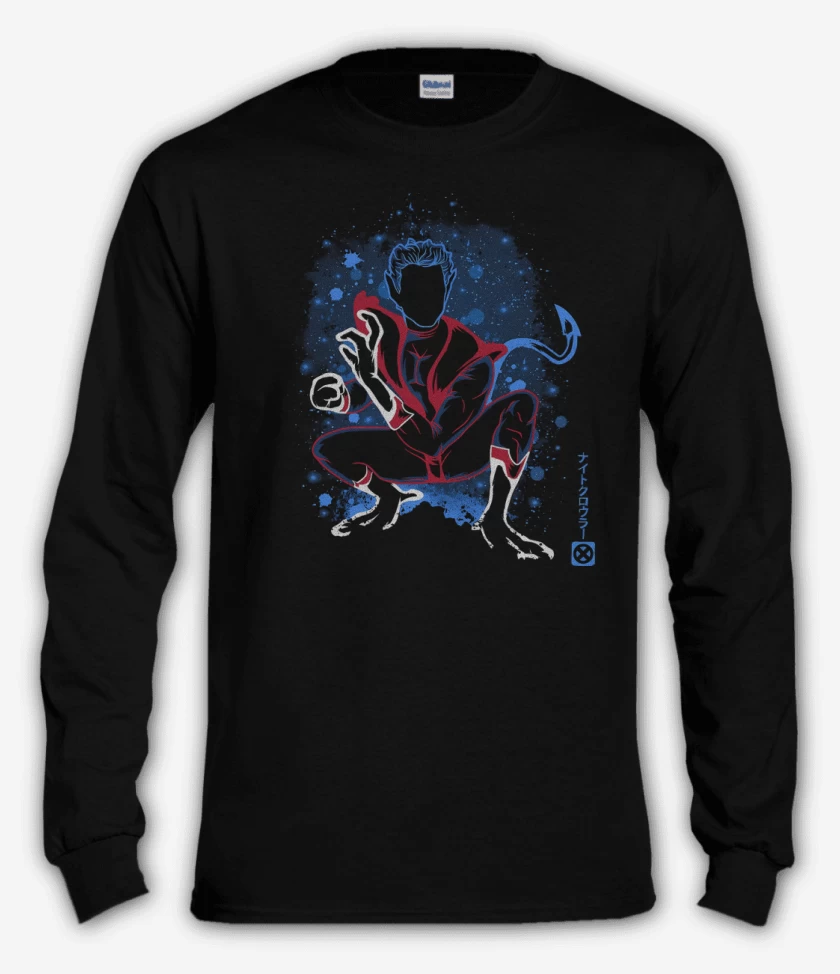 Polera manga larga Negro de Nightcrawler