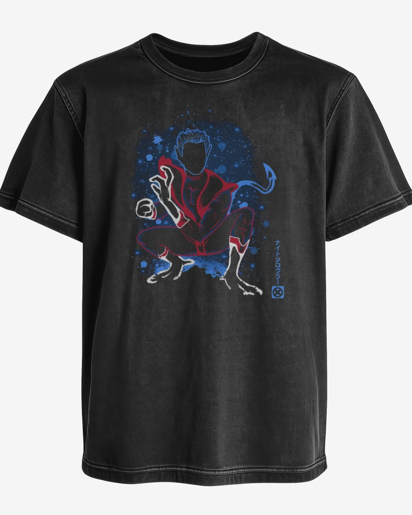 Polera desgastada Negro de Nightcrawler