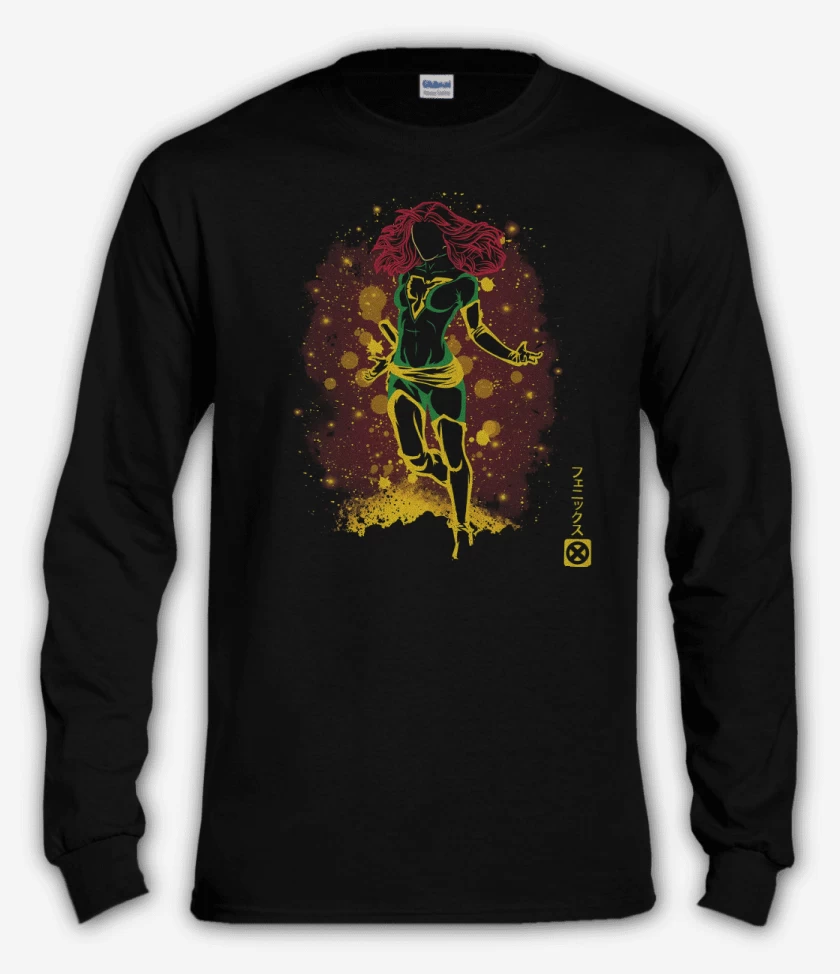 Polera manga larga Negro de Fénix