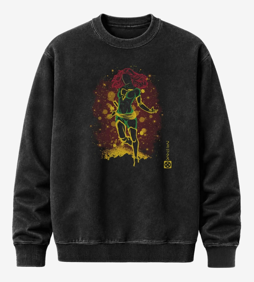 Poleron Polo Acid Wash Negro de Fénix